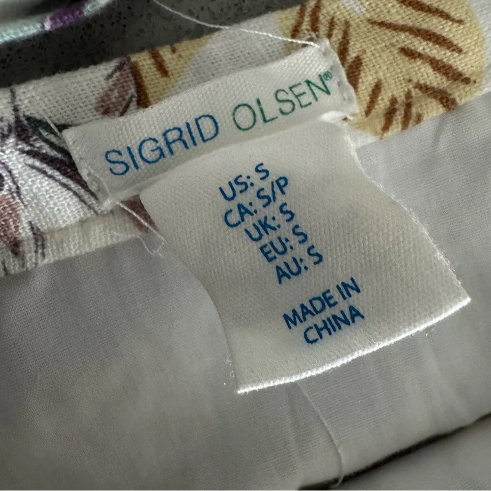 Sigrid Olsen Floral Fringe Wrap Skirt - Picture 4 of 8